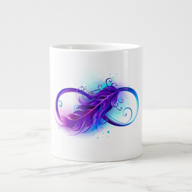 Grande Tasse Infinity with purple feather (Devant)