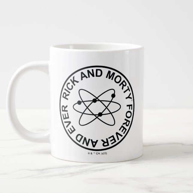 Grande Tasse Insigne atomique Rick et Morty pour toujours et ja (Gauche)
