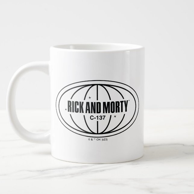 Grande Tasse Insigne de cote Retro Rick et Morty C-137 (Gauche)