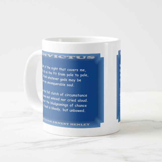 Grande Tasse Invictus par William Ernest Henley (Devant gauche)