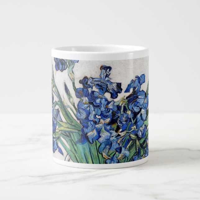 Grande Tasse Irises (1890) par Vincent Van Gogh (Devant)