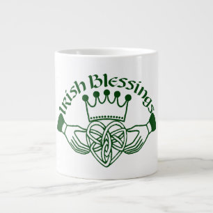 Grande Tasse Irish Claddagh Ring Céltic Heart Blessures