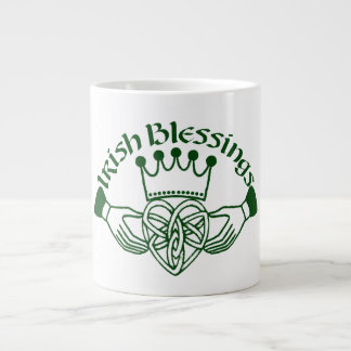 Grande Tasse Irish Claddagh Ring Céltic Heart Blessures