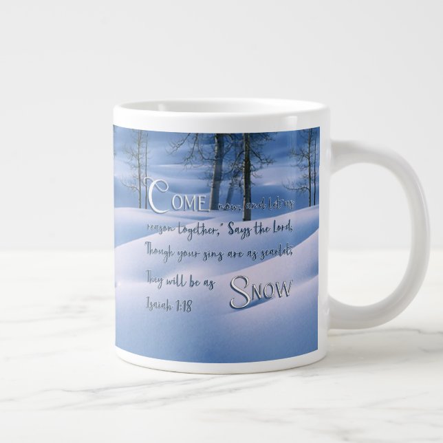 Grande Tasse Isaïe 1:18 Inspirationnel (Droite)
