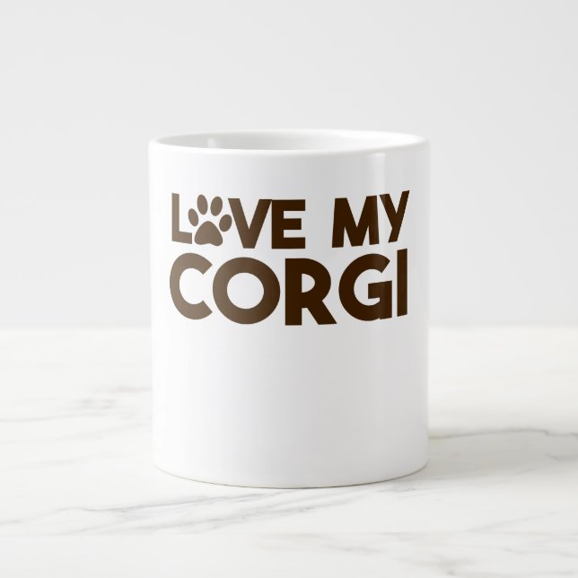 GRANDE TASSE J'AIME MA PAW CORGI (Devant)