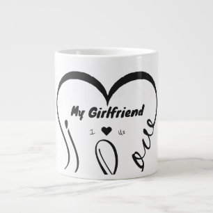 Grande Tasse J'aime ma petite amie - J'♥ Nous