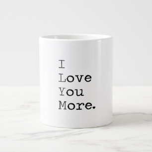 Grande Tasse J'aime plus design d'amour minimal 