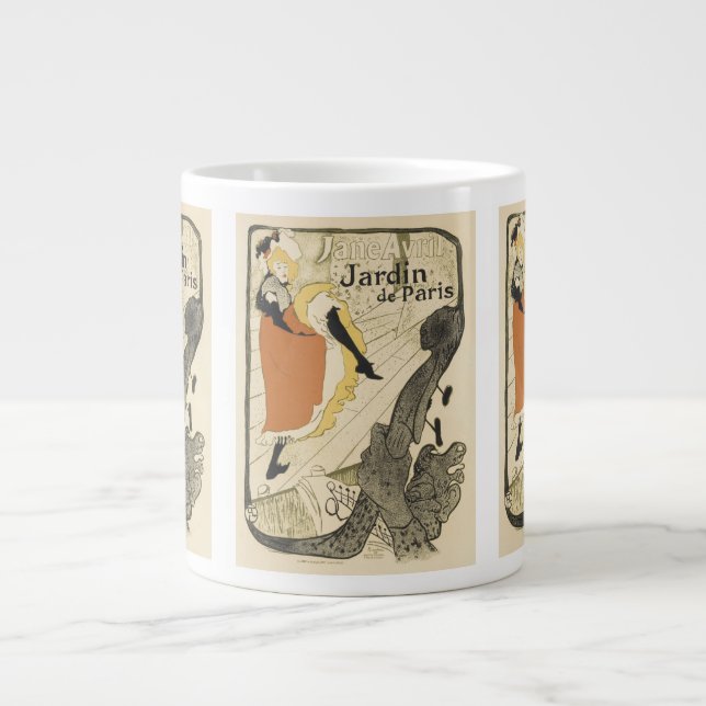 Grande Tasse Jane Avril de la danseuse Art nouveau par Toulouse (Devant)