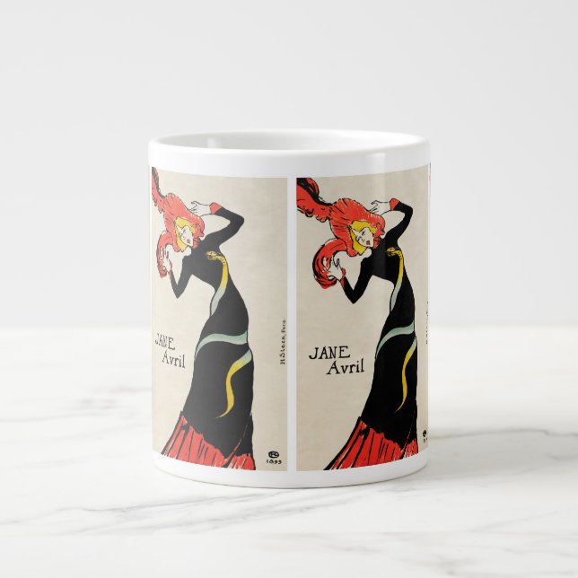 Grande Tasse Jane Avril de la danseuse Art nouveau par Toulouse (Devant)