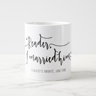 Grande Tasse Jane Eyre "Lecteur, je l'ai épousé."Mug