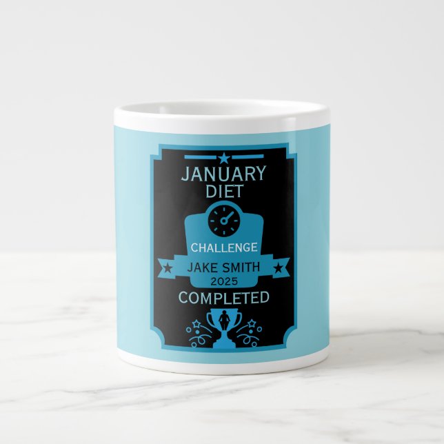 Grande Tasse Janvier Perte de poids Félicitations (Devant)