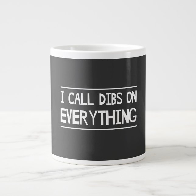 Grande Tasse J'appelle des osselets sur tout (Devant)