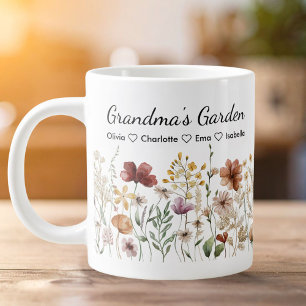 Grande Tasse Jardin de fleurs sauvages joli et personnalisé de 