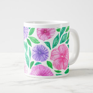 Grande Tasse Jardin de pétunia aquarelle