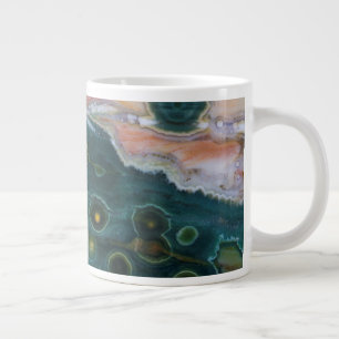 Grande Tasse Jasper Océan à Taches Vertes