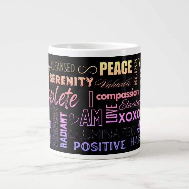 Grande Tasse Je me souviens quotidiennement des mots inspiratio (Devant)