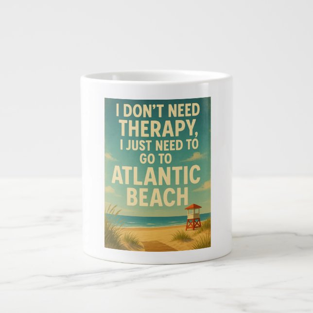 Grande Tasse Je n'ai pas besoin de thérapie, j'ai juste besoin  (Devant)