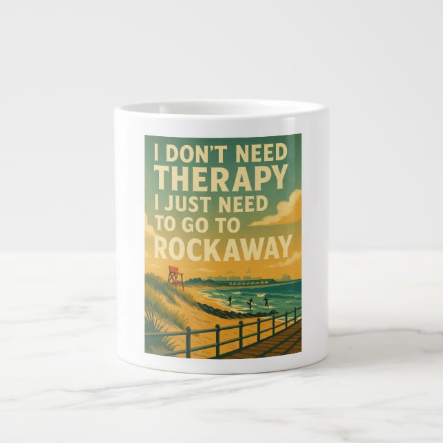 Grande Tasse Je n'ai pas besoin de thérapie, j'ai juste besoin  (Devant)