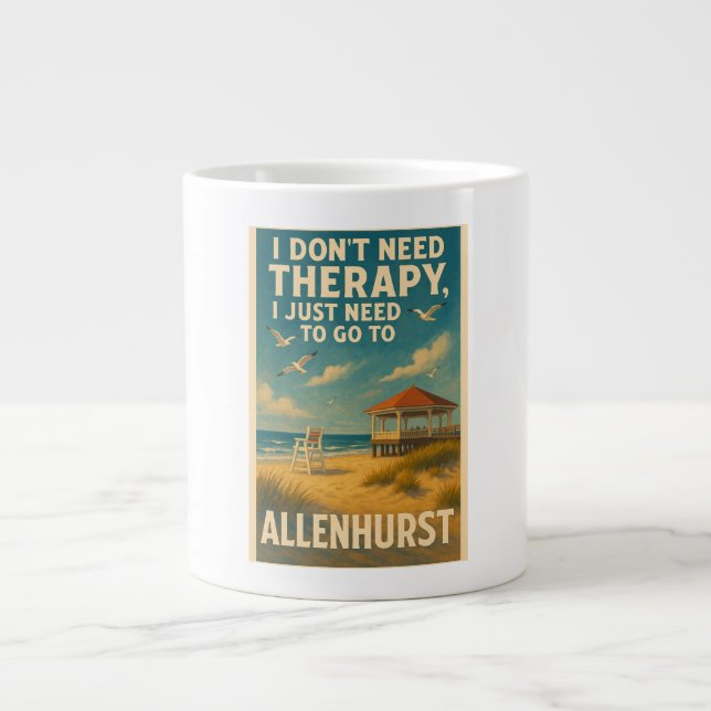 Grande Tasse Je n'ai pas besoin de thérapie, j'ai juste besoin  (Devant)