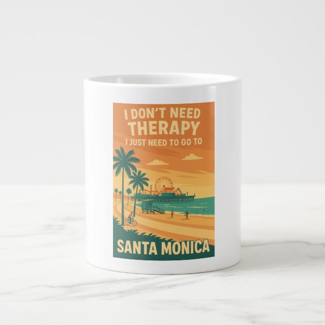 Grande Tasse Je n'ai pas besoin de thérapie, j'ai juste besoin  (Devant)