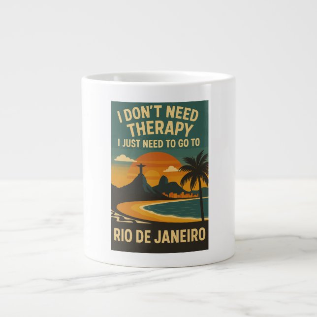 Grande Tasse Je n'ai pas besoin de thérapie, j'ai juste besoin  (Devant)