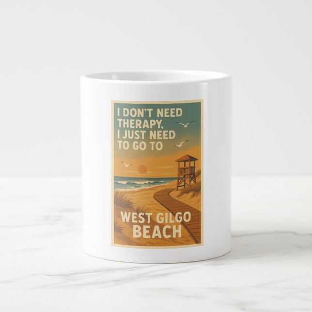 Grande Tasse Je n'ai pas besoin de thérapie, j'ai juste besoin  (Devant)
