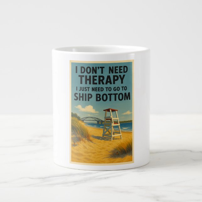 Grande Tasse Je n'ai pas besoin de thérapie, j'ai juste besoin  (Devant)