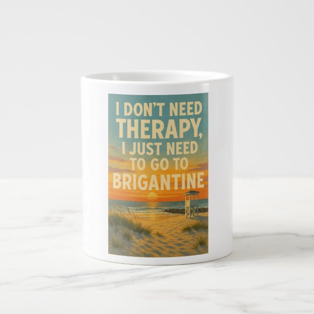 Grande Tasse Je n'ai pas besoin de thérapie, j'ai juste besoin  (Devant)