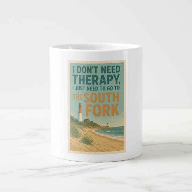 Grande Tasse Je n'ai pas besoin de thérapie, j'ai juste besoin  (Devant)