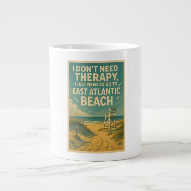 Grande Tasse Je n'ai pas besoin de thérapie, j'ai juste besoin  (Devant)