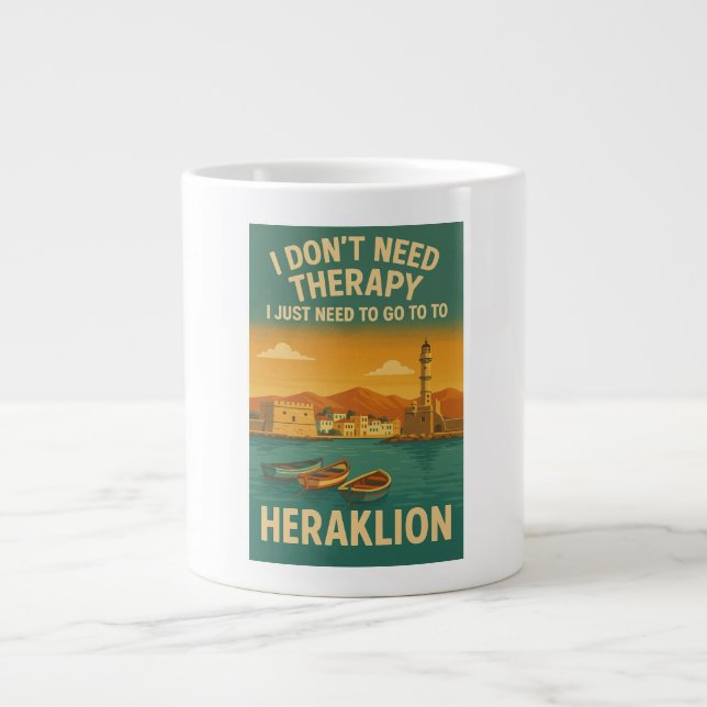 Grande Tasse Je n'ai pas besoin de thérapie, j'ai juste besoin  (Devant)