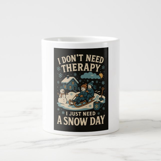 Grande Tasse Je n'ai pas besoin de thérapie, j'ai juste besoin  (Devant)