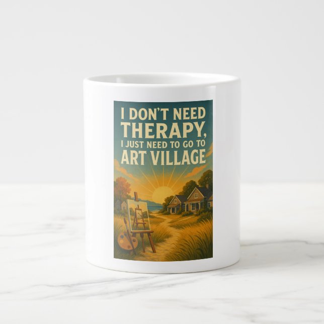 Grande Tasse Je n'ai pas besoin de thérapie, j'ai juste besoin  (Devant)