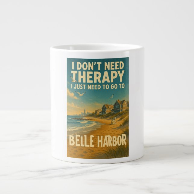 Grande Tasse Je n'ai pas besoin de thérapie, j'ai juste besoin  (Devant)
