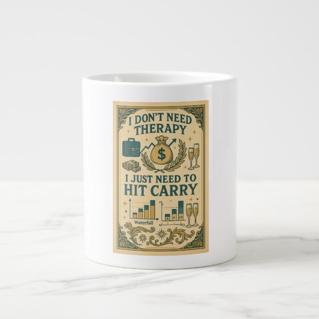 Grande Tasse Je n'ai pas besoin de thérapie, j'ai juste besoin  (Devant)