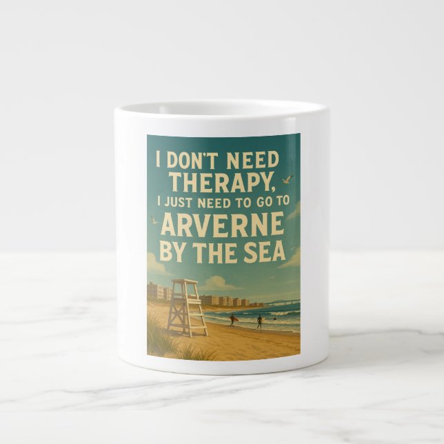 Grande Tasse Je n'ai pas besoin de thérapie, j'ai juste besoin  (Devant)