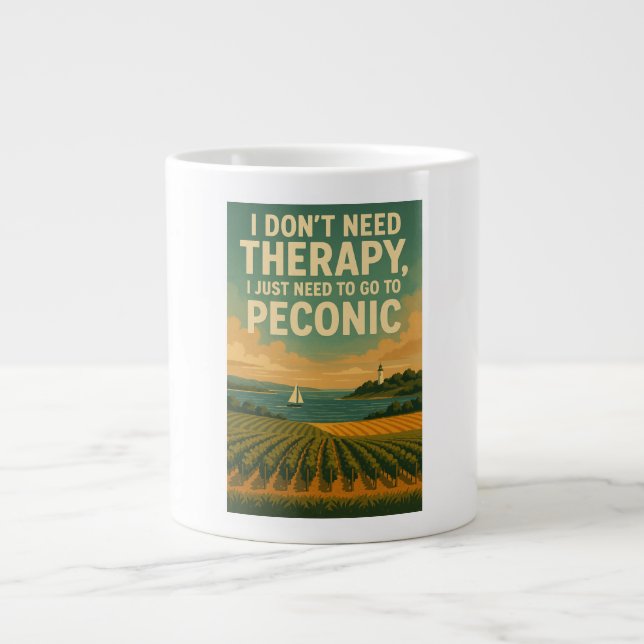 Grande Tasse Je n'ai pas besoin de thérapie, j'ai juste besoin  (Devant)
