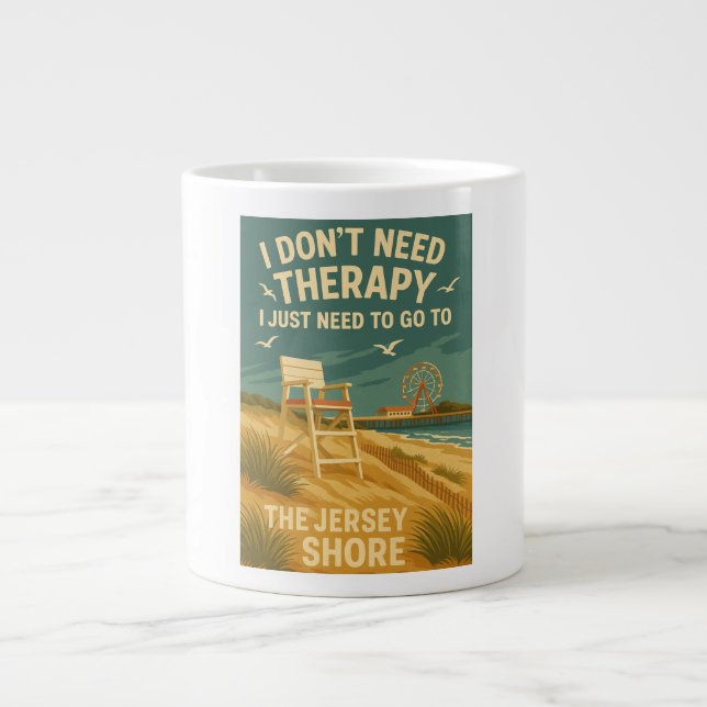 Grande Tasse Je n'ai pas besoin de thérapie, j'ai juste besoin  (Devant)