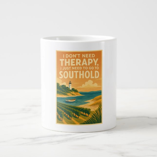 Grande Tasse Je n'ai pas besoin de thérapie, j'ai juste besoin  (Devant)