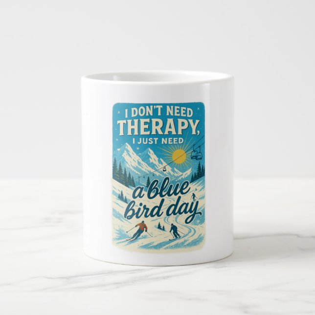 Grande Tasse Je n'ai pas besoin de thérapie, j'ai juste besoin  (Devant)