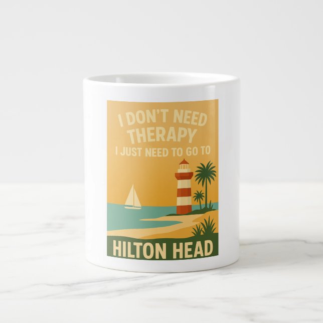 Grande Tasse Je n'ai pas besoin de thérapie, j'ai juste besoin  (Devant)