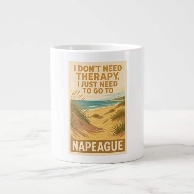 Grande Tasse Je n'ai pas besoin de thérapie, j'ai juste besoin  (Devant)