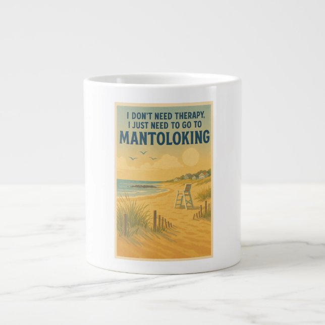 Grande Tasse Je n'ai pas besoin de thérapie, j'ai juste besoin  (Devant)