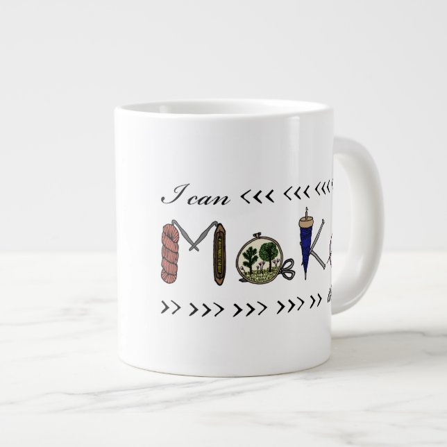 Grande Tasse Je peux faire ça - artisanat / confectionneur, bon (Devant droit)