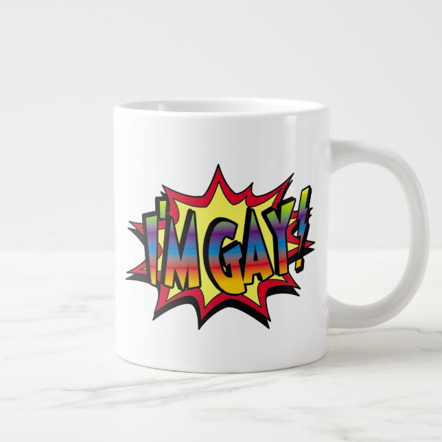 Grande Tasse Je suis Gay Burst (Droite)