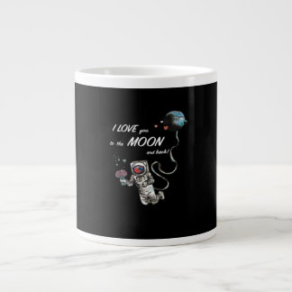 Grande Tasse Je t'aime jusqu'à la lune et retour Layout propre