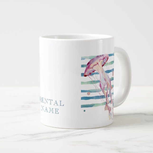 GRANDE TASSE JELLYFISH EN COULEUR D'EAU, LOCATION DE VACANCES (Devant droit)
