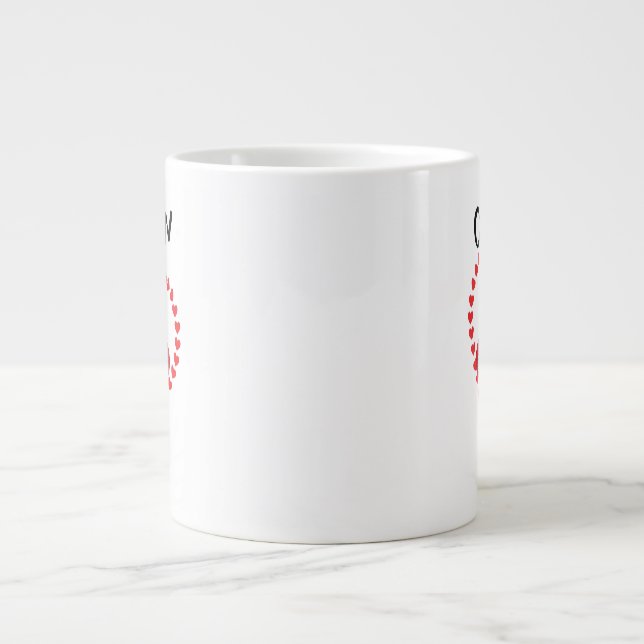 Grande Tasse Jérémie choisie 1:5 Saint Valentin Galentines Jour (Devant)