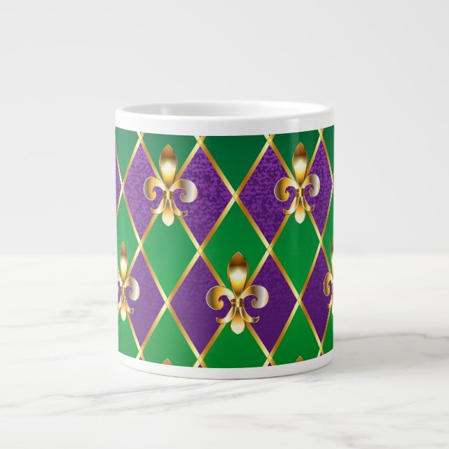 Grande Tasse Jewelry Background Mardi Gras (Devant)