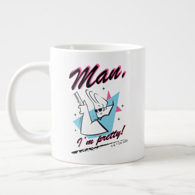 Grande Tasse Johnny Bravo - Homme Je suis assez Retro Graphic (Gauche)
